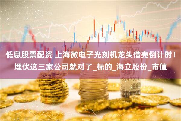 低息股票配资 上海微电子光刻机龙头借壳倒计时！埋伏这三家公司就对了_标的_海立股份_市值